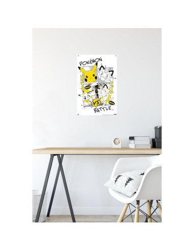 Póster de Anime de Batalla Pokémon Trends 56.7x37.4 cm Premium