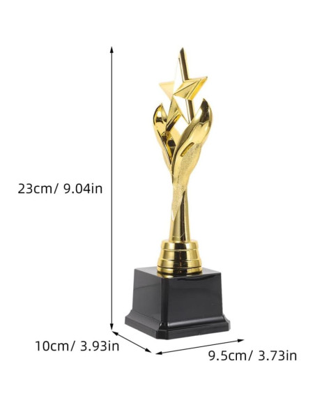 Trofeo Estrella Dorado Tofficu 28 cm para Competencias Trofeo Estrella Dorado Tofficu 28 cm para Competencias