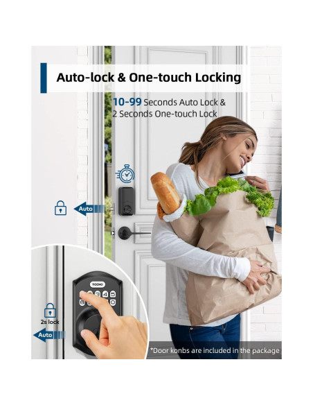 Cerradura Electrónica TEEHO TE001L Sin Llave con 2 Manijas Cerradura Electrónica TEEHO TE001L Sin Llave con 2 Manijas