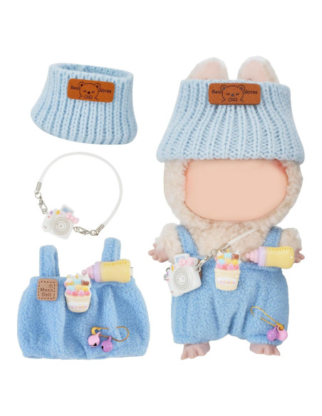 Conjunto de Ropa para Muñeca Labubu Azul 17cm Accesorios Conjunto de Ropa para Muñeca Labubu Azul 17cm Accesorios