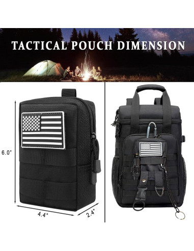 Bolsa táctica DENZI BG001 Nylon 800D con kit de supervivencia