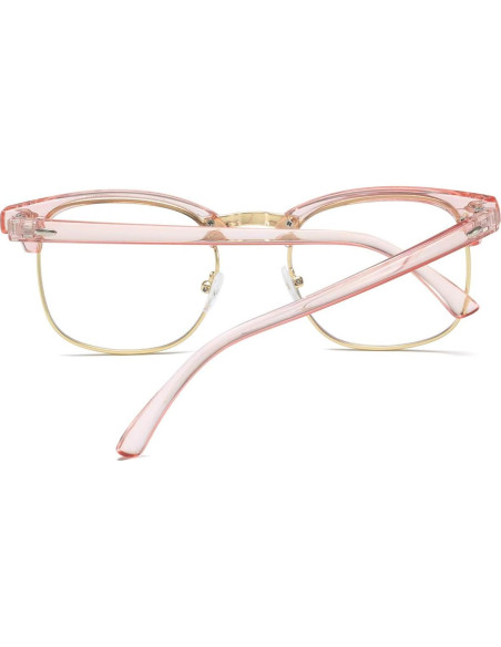 Gafas Semirimless AISSWZBER Vintage Rosa y Dorado Gafas Semirimless AISSWZBER Vintage Rosa y Dorado