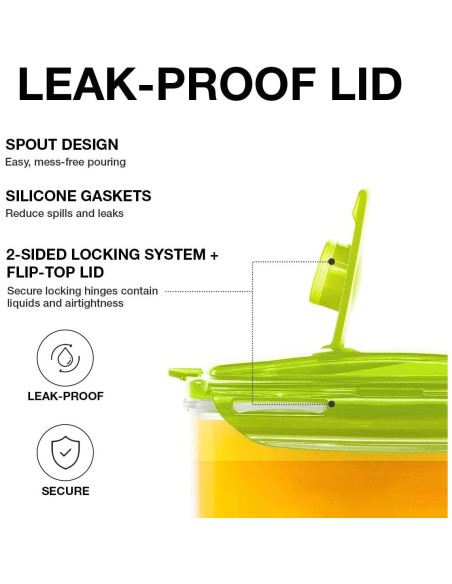 Jarra de Agua LocknLock Aqua 2.84L Verde para Refrigerador Jarra de Agua LocknLock Aqua 2.84L Verde para Refrigerador