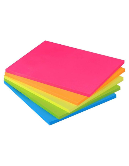 Notas Adhesivas Vanpad 15x20 cm 5 Blocs Coloridos 28 Hojas Notas Adhesivas Vanpad 15x20 cm 5 Blocs Coloridos 28 Hojas