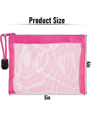 6 Bolsas Cosméticas de Malla Nylon FdcZeyxior 12.7x10.2cm