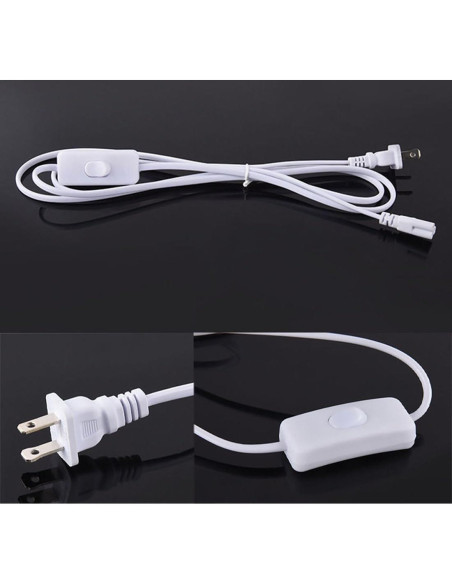 Paquete de 4 Cables de Extensión LED T5 T8 con Interruptor 1.8m Paquete de 4 Cables de Extensión LED T5 T8 con Interruptor 1.8m