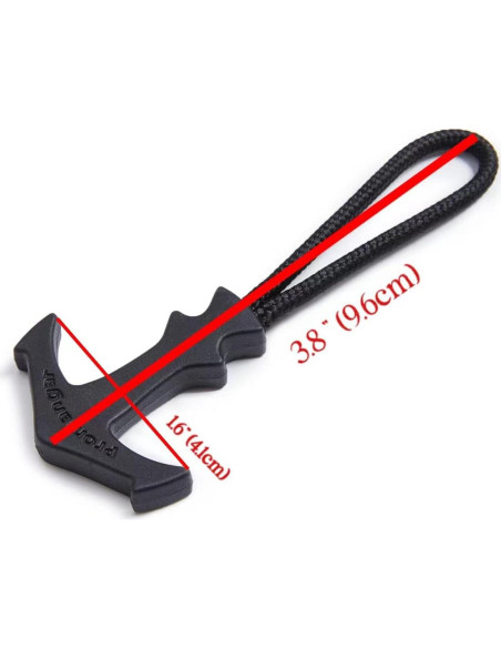 Tirador de Cremallera BJA en Forma de T - 6 Pcs Negro Tirador de Cremallera BJA en Forma de T - 6 Pcs Negro