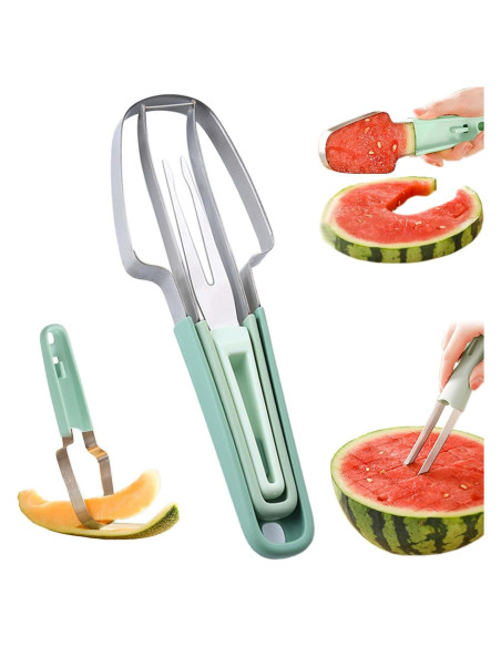 Cortador de Sandía JAYVAR 3 en 1 - Cuchara y Molde de Paleta Cortador de Sandía JAYVAR 3 en 1 - Cuchara y Molde de Paleta