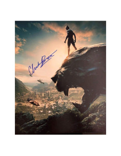 Foto firmada 20x25 cm Chadwick Boseman Pantera Negra