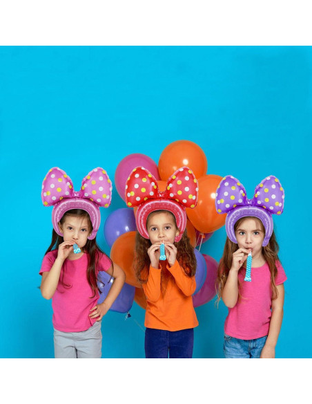 Diademas de Globo con Lunares Vexura, 12 Pcs, Colores Vivos Diademas de Globo con Lunares Vexura, 12 Pcs, Colores Vivos