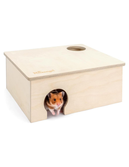 Casa Laberinto de Madera Niteangel para Hámster 3 Cámaras Casa Laberinto de Madera Niteangel para Hámster 3 Cámaras