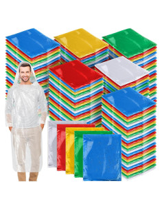 Ponchos de Lluvia Desechables Handepo 150 Unidades Multicolor