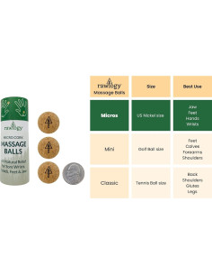 Bola de Masaje de Corcho Rawlogy - Extra Pequeña 2 cm (Paquete de 3) 2