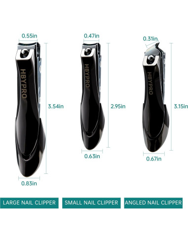 Cortauñas de Acero Inoxidable HBYPRO para Uñas Gruesas