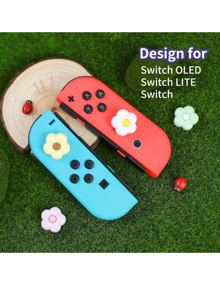 Tapa de agarre para pulgar Joycon FlyingMage 4 PCS Flores Morandi Tapa de agarre para pulgar Joycon FlyingMage 4 PCS Flores Morandi
