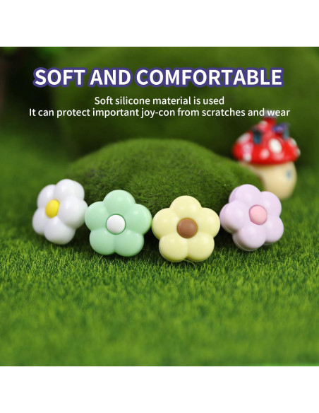 Tapa de agarre para pulgar Joycon FlyingMage 4 PCS Flores Morandi Tapa de agarre para pulgar Joycon FlyingMage 4 PCS Flores Morandi