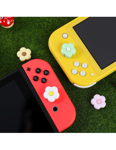 Tapa de agarre para pulgar Joycon FlyingMage 4 PCS Flores Morandi