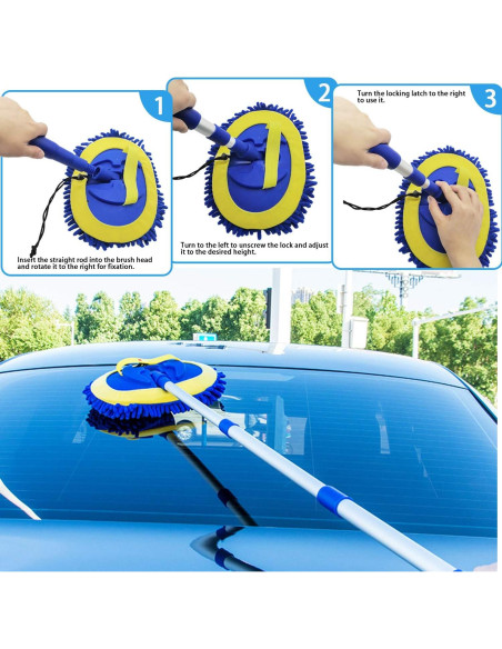 Mopa de Lavado de Auto LeeLoon 2 en 1 con Mango 114.3 cm Mopa de Lavado de Auto LeeLoon 2 en 1 con Mango 114.3 cm
