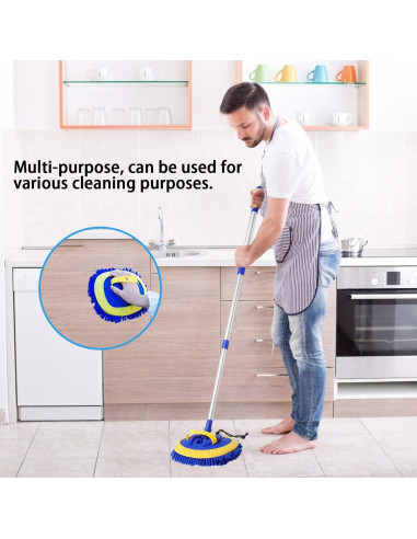 Mopa de Lavado de Auto LeeLoon 2 en 1 con Mango 114.3 cm