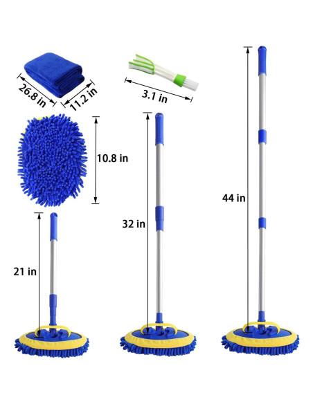 Mopa de Lavado de Auto LeeLoon 2 en 1 con Mango 114.3 cm Mopa de Lavado de Auto LeeLoon 2 en 1 con Mango 114.3 cm