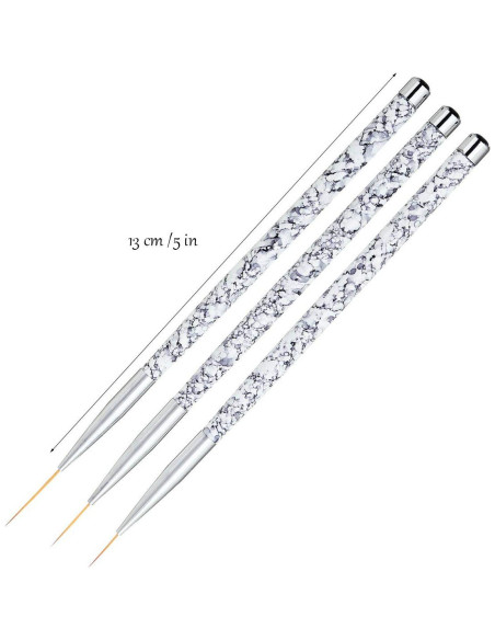 Pinceles Profesionales para Uñas Tbestmax 3 pcs - Detalles Finos Pinceles Profesionales para Uñas Tbestmax 3 pcs - Detalles Finos