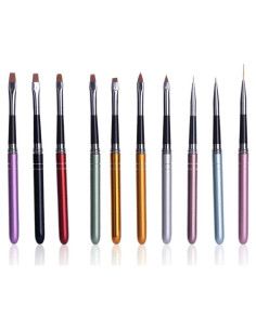Set de 10 Pinceles para Uñas BoutiqueMall-USA - Arte y Diseño