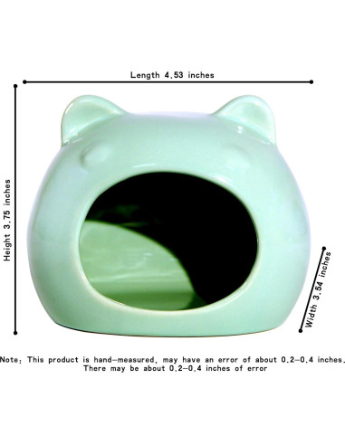 Escondite de Hámster de Cerámica Bifang 11.4x8.9cm Cian