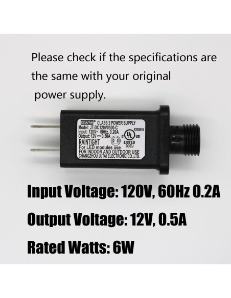 Transformador LED 12V 6W Changzhou Jutai IP44 para Interior/Exterior Transformador LED 12V 6W Changzhou Jutai IP44 para Interior/Exterior