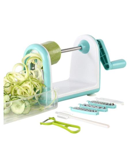 Cortador de Fideos de Verdura Ourokhome - 5 Cuchillas Manual Cortador de Fideos de Verdura Ourokhome - 5 Cuchillas Manual