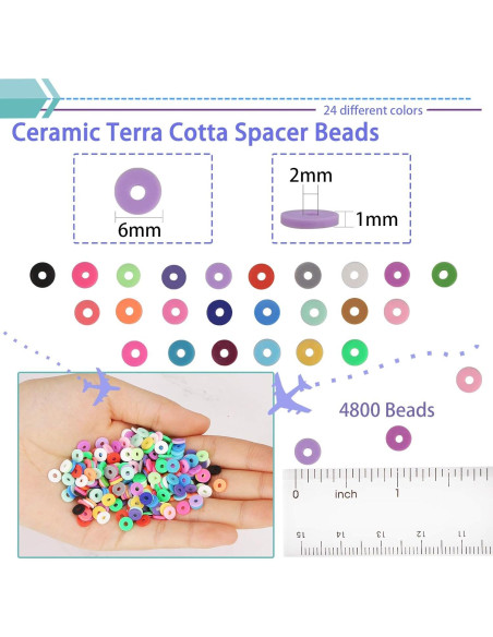 Kit de Perlas de Arcilla GREENTIME 4500 pcs 24 Colores 6 mm Kit de Perlas de Arcilla GREENTIME 4500 pcs 24 Colores 6 mm