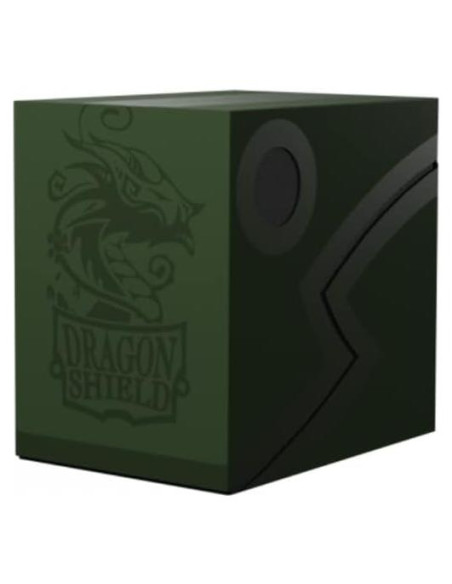 Caja de Barajas Dragon Shield Doble Concha Verde Bosque/Negro Caja de Barajas Dragon Shield Doble Concha Verde Bosque/Negro