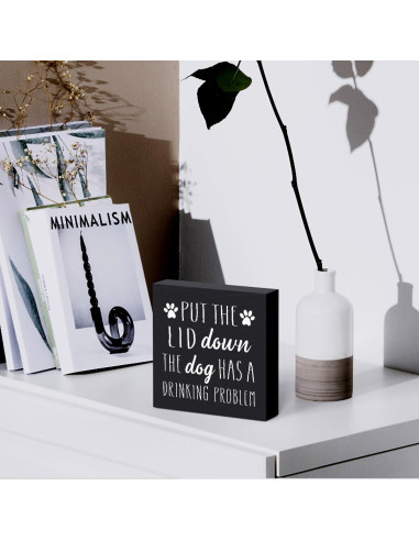 Cartel de Madera Decorativo Woght 12.7x12.7 cm Ecológico