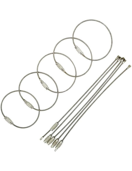 5 Asas de Etiqueta de Equipaje Acero Inoxidable Ovener 15.24 cm 5 Asas de Etiqueta de Equipaje Acero Inoxidable Ovener 15.24 cm