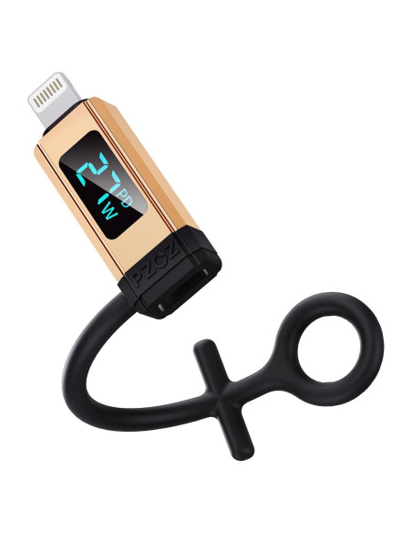 Adaptador USB C a Lightning PZOZ 27W con Pantalla LED Adaptador USB C a Lightning PZOZ 27W con Pantalla LED