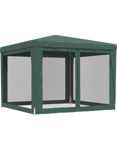 Carpa de Fiesta GROSERY 3x3m con Paredes de Malla Verde HDPE