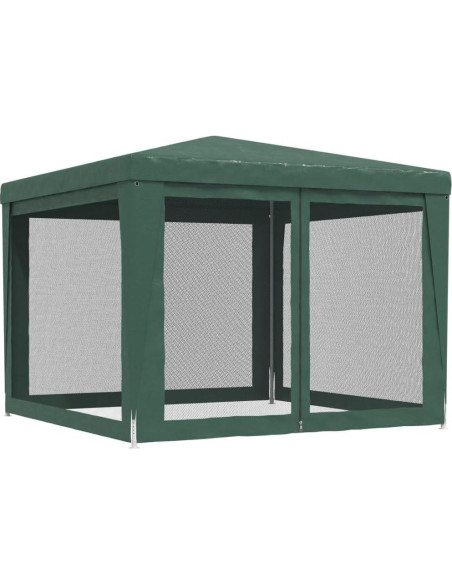 Carpa de Fiesta GROSERY 3x3m con Paredes de Malla Verde HDPE Carpa de Fiesta GROSERY 3x3m con Paredes de Malla Verde HDPE