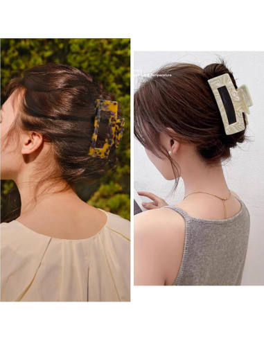 Paquete de 2 Clips de Garra para Cabello Concha de Tortuga