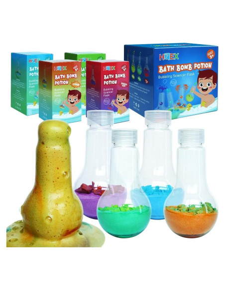 Set de 4 Bombas de Baño HZEX para Niños - Naturales y Seguras Set de 4 Bombas de Baño HZEX para Niños - Naturales y Seguras
