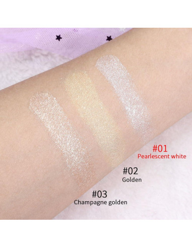 Iluminador de Maquillaje evpct 01 Blanco Perla 18g Brillo Diamante