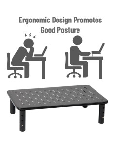 Soporte para Monitor Ajustable Mind Reader, Metal, Negro 2