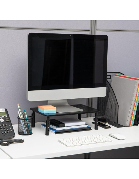 Soporte para Monitor Ajustable Mind Reader, Metal, Negro Soporte para Monitor Ajustable Mind Reader, Metal, Negro