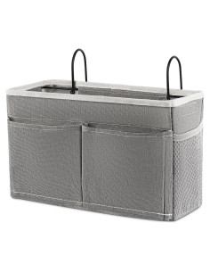 Cesta de Almacenamiento Colgante Retyion para Lado de Cama Gris