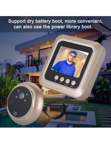 Timbre Eléctrico Inteligente Zopsc 2.4" 1080P con Visor Nocturno