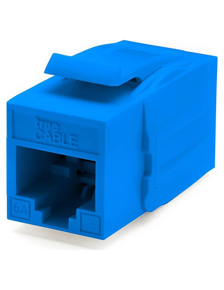 Acoplador Keystone RJ45 Hembras trueCABLE Cat6A Azul - Paquete de 2 Acoplador Keystone RJ45 Hembras trueCABLE Cat6A Azul - Paquete de 2