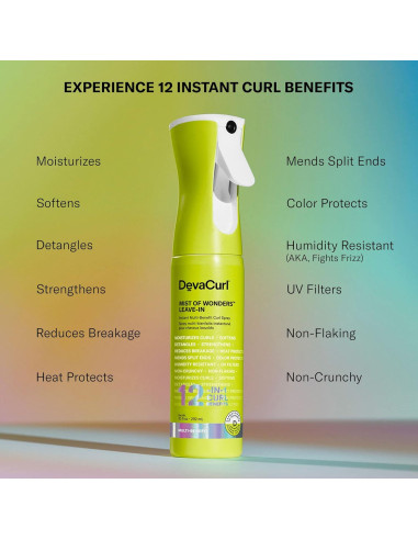 Spray DevaCurl Rocío de Maravillas 296 ml - Multi-Beneficio 12 en 1