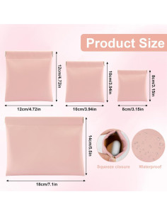 Estuche de Maquillaje Rosa 4 Pcs Portátil para Mujeres 2