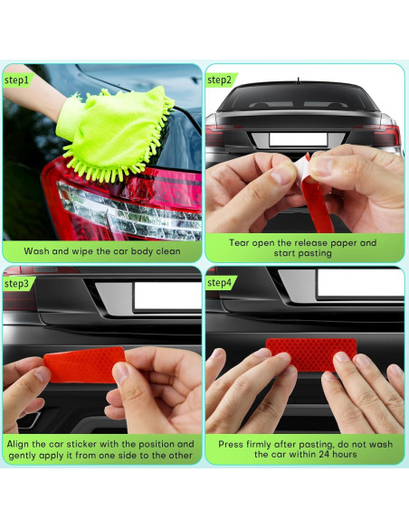 Juego de 60 Pegatinas Reflectantes GAQWOK - Cinta de Seguridad Juego de 60 Pegatinas Reflectantes GAQWOK - Cinta de Seguridad