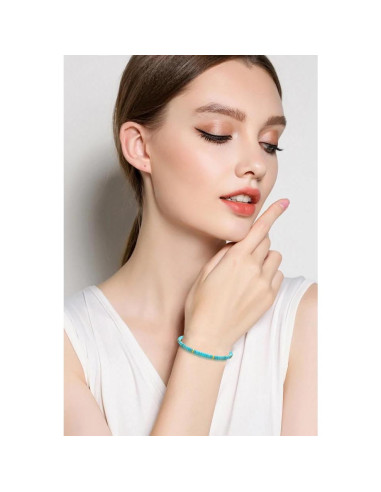 Pulsera de Turquesa Azul Heishi BONNY BOXX 2x4mm Unisex