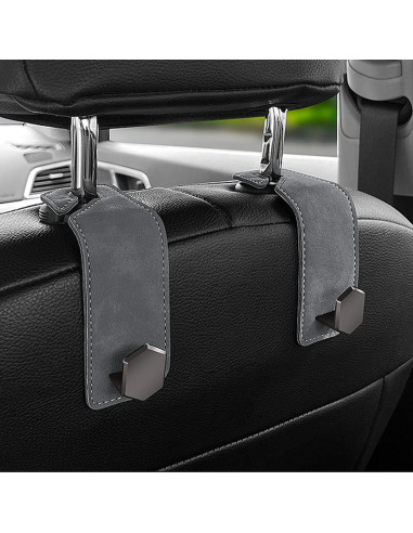 Ganchos para Reposacabezas de Asiento Bittwee 4PCS Gris