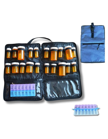 Bolsa de Medicina de Viaje Razbag Azul - Organizador Seguro y Espacioso Bolsa de Medicina de Viaje Razbag Azul - Organizador Seguro y Espacioso